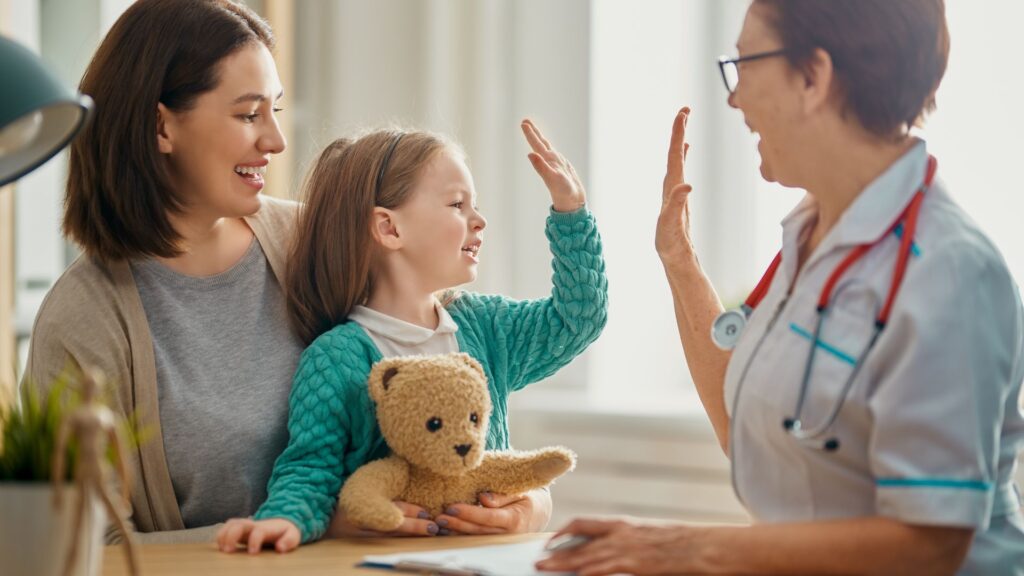 nurse at a child health clinic